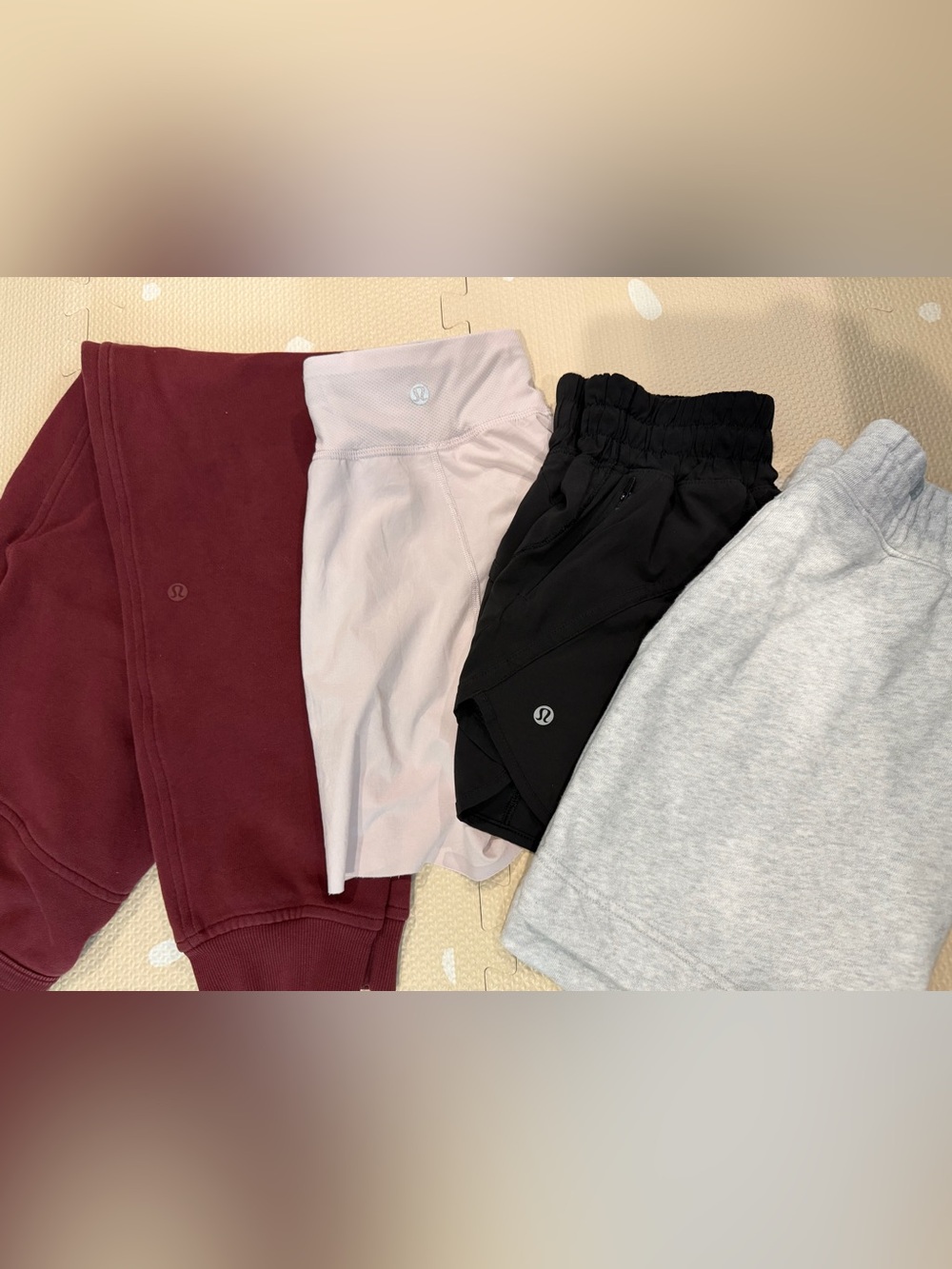 4 Pc Activewear Bundle: Lululemon Pants Sz 2 & Shorts Sz 4 + Aerie Skirt XS